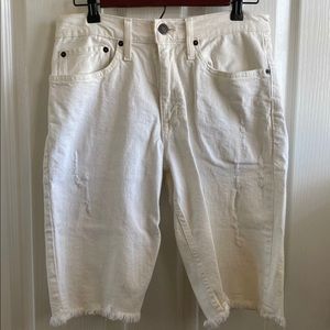 Men’s White Jeans Shorts
